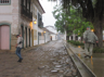 Getting soaked in Paraty.